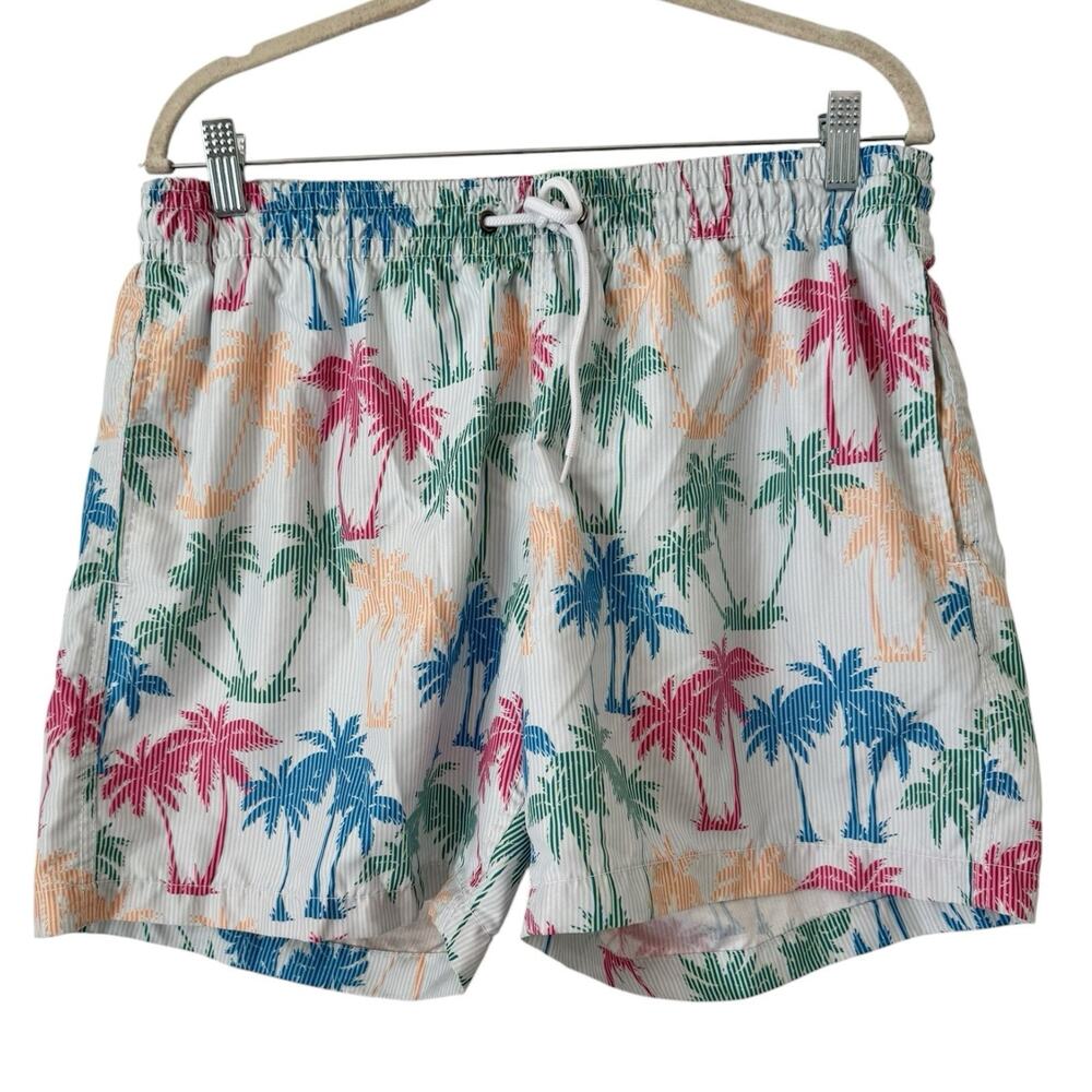 Trunks Colorful Palm Tree Print Swim Trunks Men’s Size XL